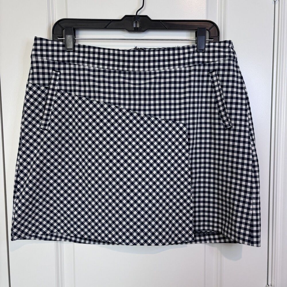 Lady Hagen Gingham Checked Plus Size 10 Preppy Milkmaid Golf Skirt Skort Stretch
